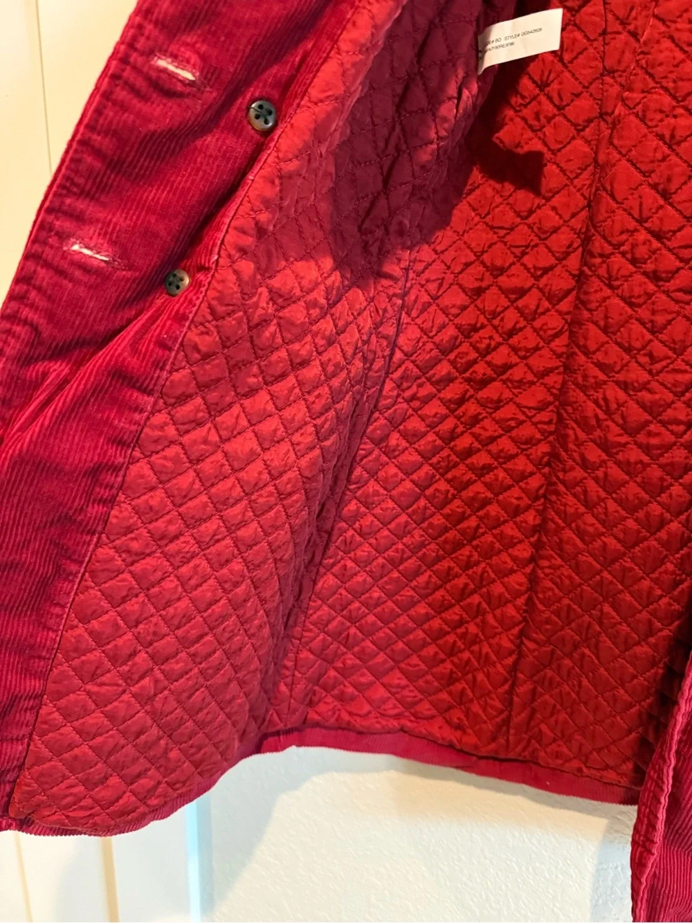 Ralph Lauren Girls Red Corduroy Double Breasted Dress Coat Jacket Size 5